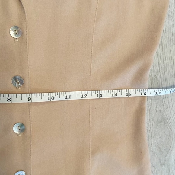 90's nude sleeveless button down dress - Picture 12 of 14